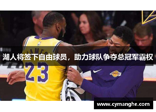 湖人将签下自由球员，助力球队争夺总冠军霸权